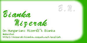 bianka mizerak business card